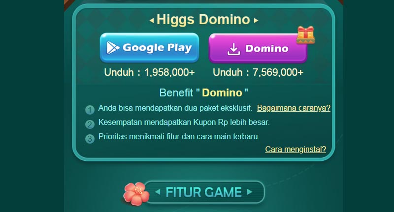 Fitur bosbosgames com Higgs Domino
