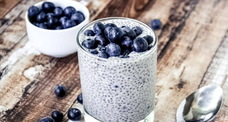 chia seed pudding Blueberry